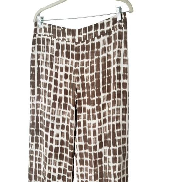 Worth New York Brown Silk Wide Leg Flowy Pants Size 4 - Picture 3 of 5